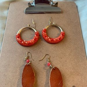 Chico’s orange earrings